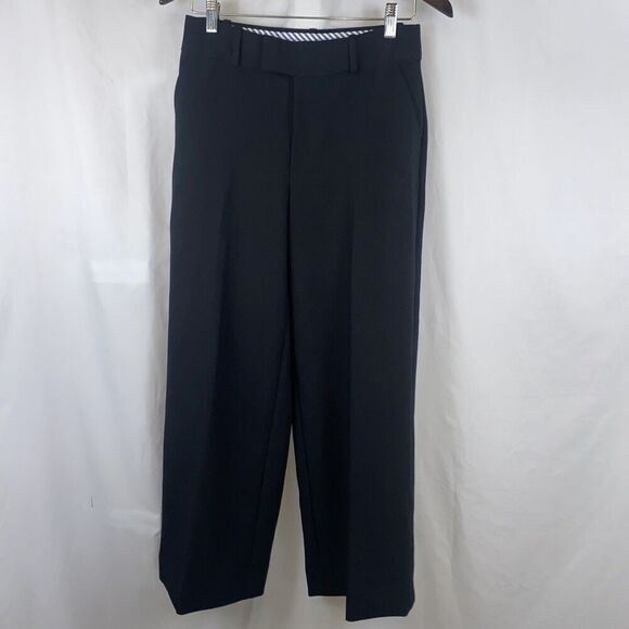 macys on 34th flowy trouser pants wide leg flat front womens size 4 short petite - Picture 3 of 8